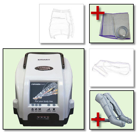 LymphaNorm Smart + 2 манжеты нога L/XL + манжета-пояс — аппарат для прессотерапии и лимфодренажа для дома