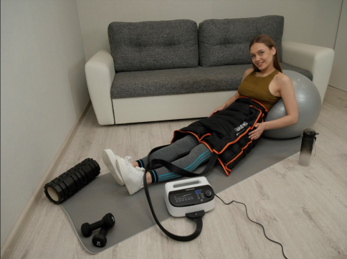 лимфодренажный массажер smartwave 600, комплект с манжетами для ног и манжетой-шорты фото 4
