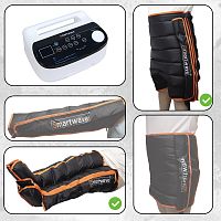 лимфодренажный массажер smartwave 600, комплект с манжетами для ног и манжетой-шорты