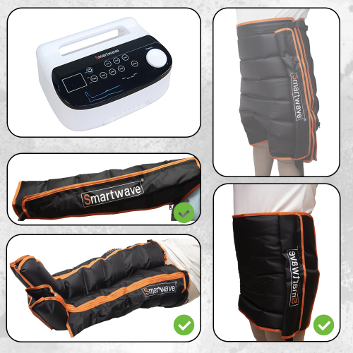 лимфодренажный массажер smartwave 600, комплект с манжетами для ног, манжетой для руки и манжетой для талии