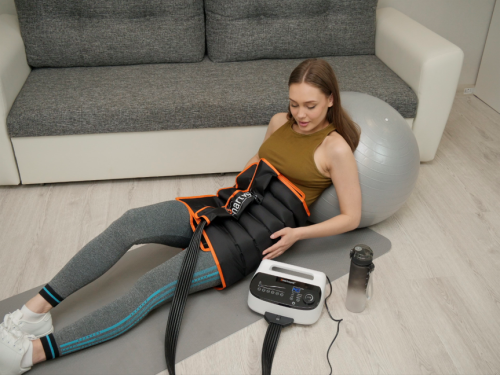 лимфодренажный массажер smartwave 600, комплект с манжетами для ног, манжетой для руки и манжетой для талии фото 3