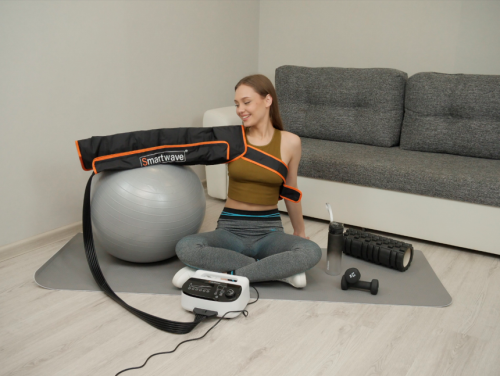 лимфодренажный массажер smartwave 600, комплект с манжетами для ног, манжетой для руки и манжетой для талии фото 2
