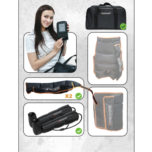 массажер smartwave 400 комплект с манжетами для ног и 2-мя манжетами для рук
